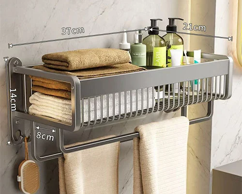 Metal Bath Organizer Rack Declarat Bellum Clutter