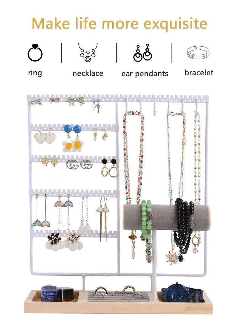 Vertical Jewelry Organizer With Hooks