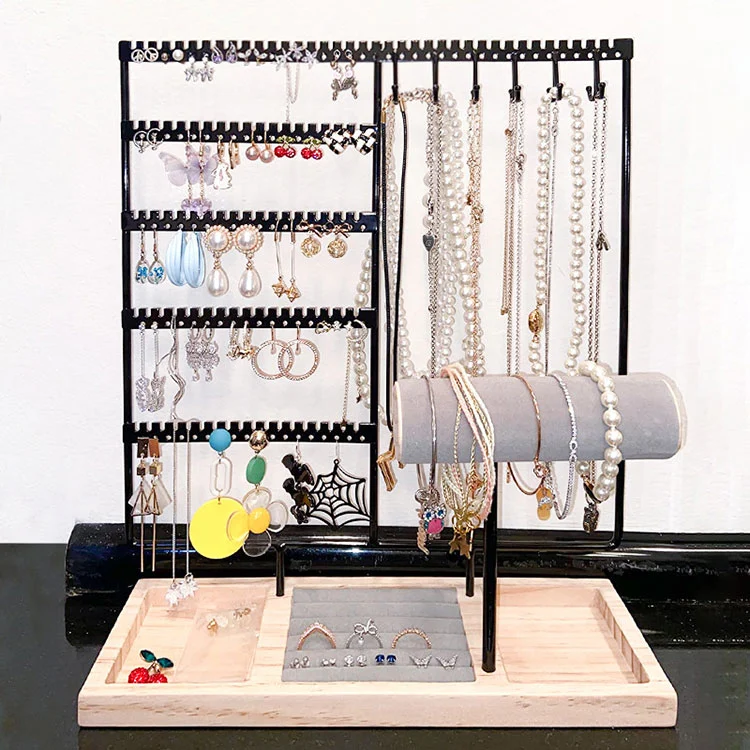 Vertical Jewelry Organizer With Hooks