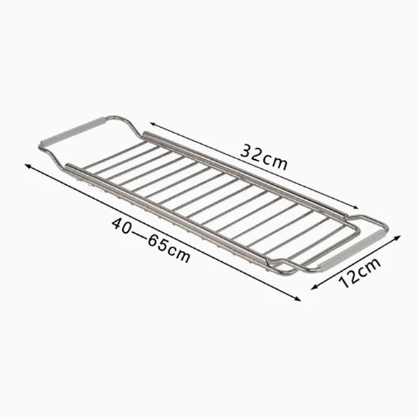 Extensible Stainless Steel Sink Drain Rack