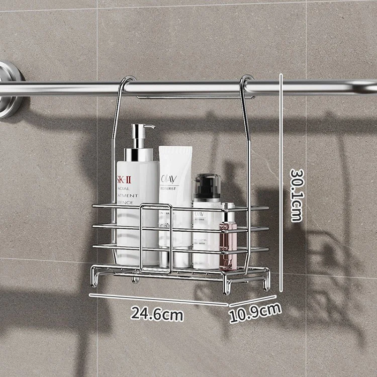 Removable Stainless Steel Bathroom Accessory Storage Rack